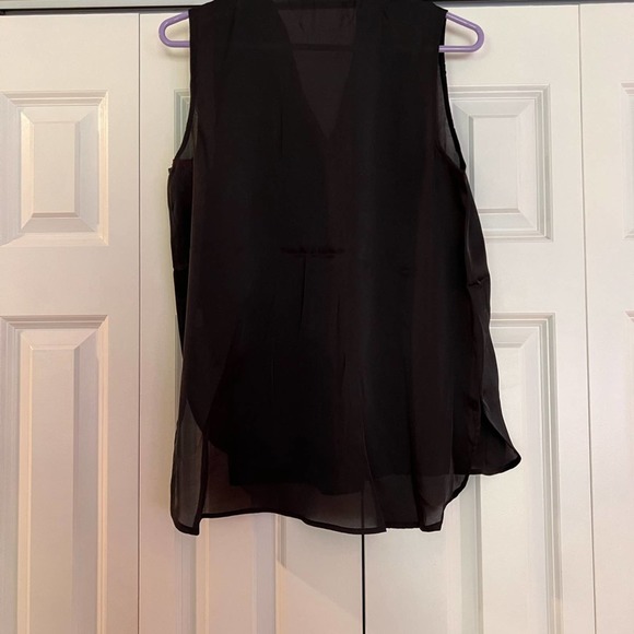 Chadwicks Black Sleeveless Semi-Sheer Blouse Small - Picture 8 of 9